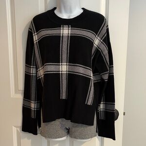 Banana Republic Black and White Plaid Sweater